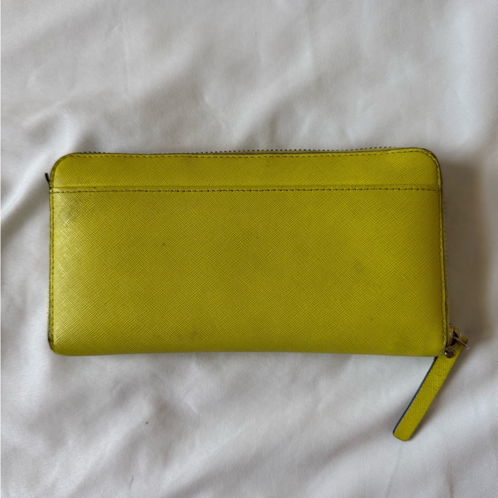 Kate Spade Yellow Zip Wallet - Picture 2 of 4